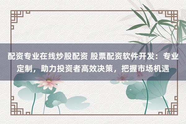 配资专业在线炒股配资 股票配资软件开发：专业定制，助力投资者高效决策，把握市场机遇