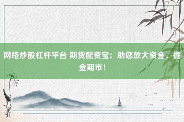 网络炒股杠杆平台 期货配资宝：助您放大资金，掘金期市！