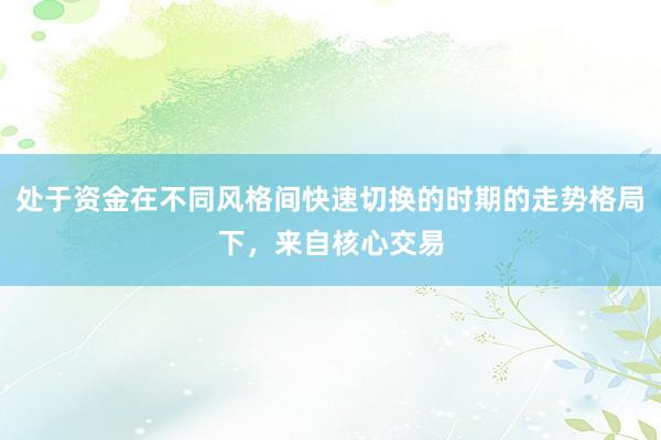 处于资金在不同风格间快速切换的时期的走势格局下，来自核心交易