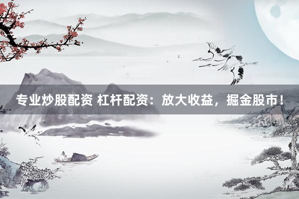 专业炒股配资 杠杆配资:放大收益,掘金股市!