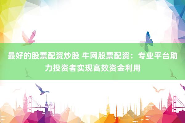 最好的股票配资炒股 牛网股票配资：专业平台助力投资者实现高效资金利用