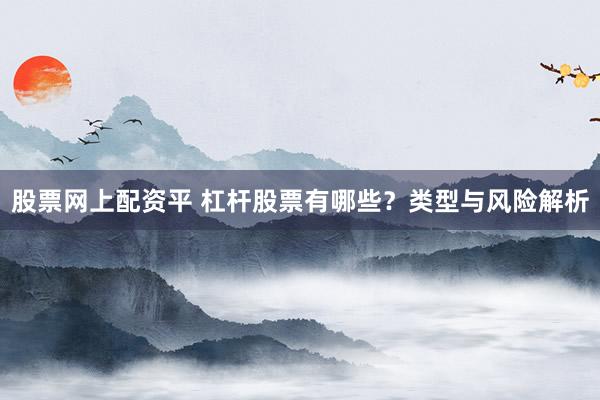 股票网上配资平 杠杆股票有哪些？类型与风险解析