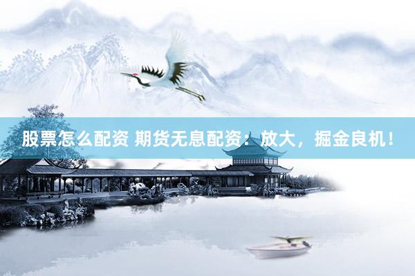 股票怎么配资 期货无息配资:放大,掘金良机!